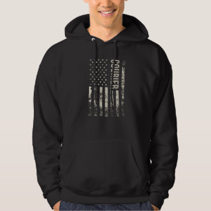 Vintage US American Flag Courier Premium Hoodie