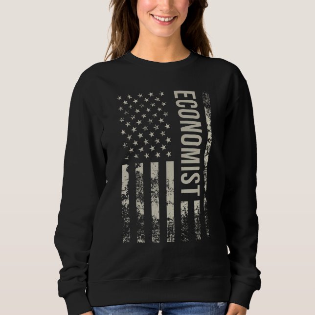 Vintage US American Flag Economist Sweatshirt (Front)