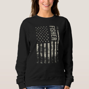 Vintage US American Flag Fisher Premium Sweatshirt