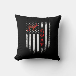 Vintage US American Flag Goat Cushion