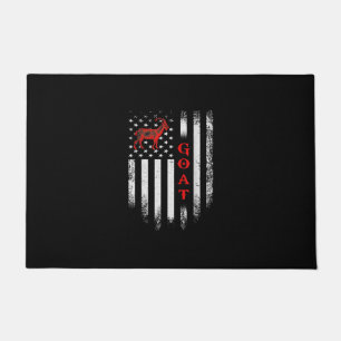 Vintage US American Flag Goat Doormat