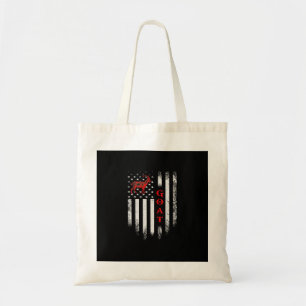 Vintage US American Flag Goat Tote Bag