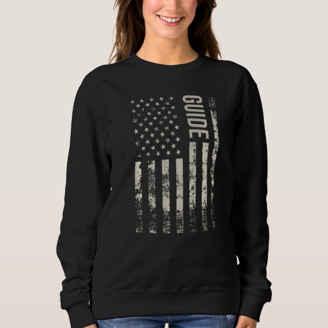 Vintage US American Flag Guide Premium Sweatshirt (Front)