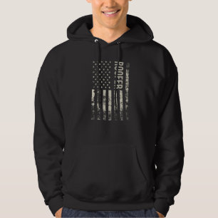Vintage US American Flag Roofer Premium Hoodie