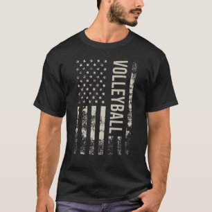 Vintage US American Flag Volleyball T-Shirt