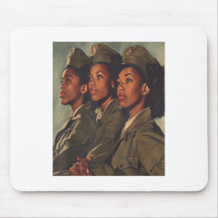 Vintage Us Army Black Sisterhood Women Soldiers Mi Mouse Pad
