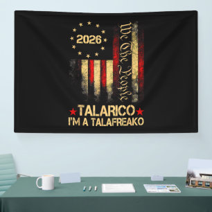 Vintage US Flag 2026 Patriotic Political Supporter Banner