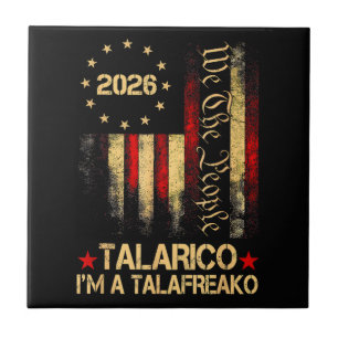 Vintage US Flag 2026 Patriotic Political Supporter Ceramic Tile