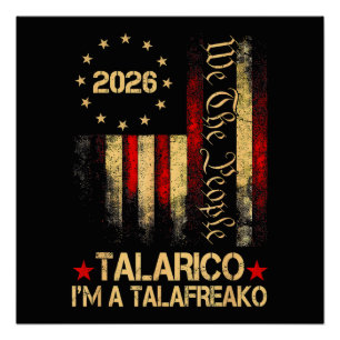 Vintage US Flag 2026 Patriotic Political Supporter Poster