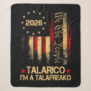 Vintage US Flag 2026 Patriotic Political Supporter Sherpa Blanket