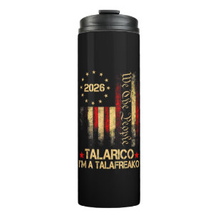 Vintage US Flag 2026 Patriotic Political Supporter Thermal Tumbler
