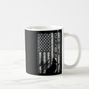 Vintage Us Flag Coyote Hunting Hunter Tee Hunters Coffee Mug