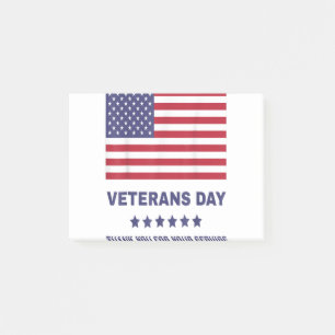 Vintage US Flag Veteran Thank You Military Boot Me Post-it Notes