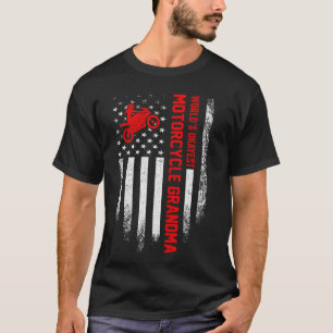 Vintage Us Flag World S Okayest Motorcycle Dirt Bi T-Shirt