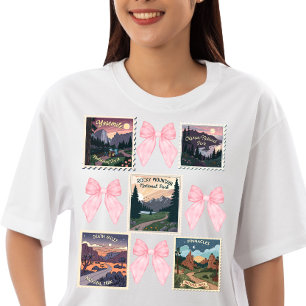 Vintage US National Parks Coquette Stamp Tri-Blend Shirt