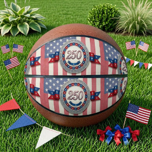 Vintage USA 250th Years Anniversary American Flag Basketball