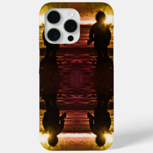 Vintage USA alaska eskimo hunter sunset iPhone 15 Pro Max Case
