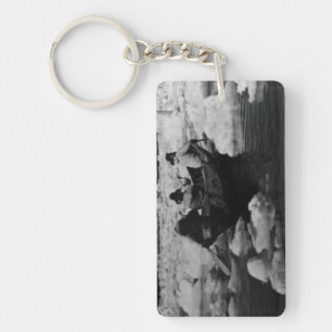 Vintage USA Alaska Eskimo hunters Key Ring