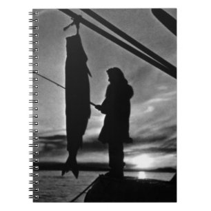 Vintage USA Alaska float plane fishing 1970 Notebook