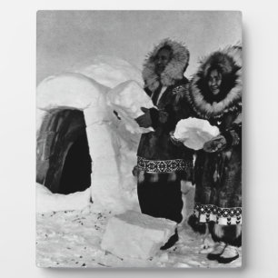 Vintage USA Alaska igloo builders 1970 Plaque