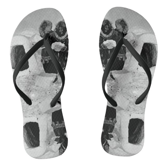 Vintage USA Alaska igloo builders Thongs (Footbed)