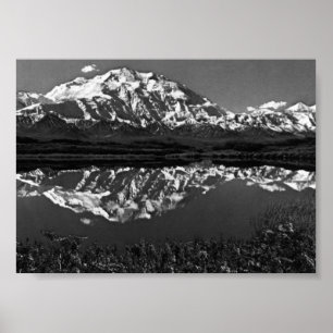 Vintage USA Alaska magnificent mt mckinley Poster