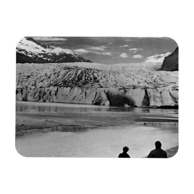 Vintage USA Alaska Mendenhall glacier Juneau 1970 Magnet (Horizontal)