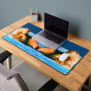 Vintage USA Alaska mother polar bear Desk Mat