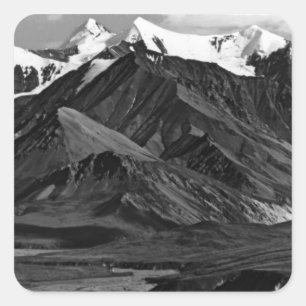 Vintage USA Alaska Mt Mckinley national park 1970 Square Sticker