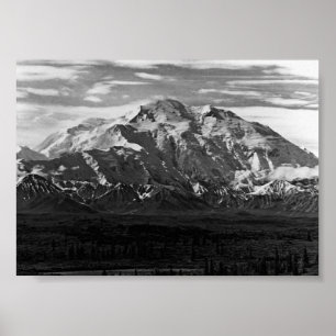 Vintage USA Alaska Mt Mckinley national park Poster