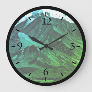Vintage USA Alaska Mt Mckinley national park Watch Large Clock