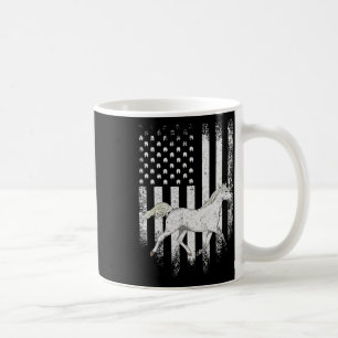 Vintage Usa American Flag Arabian Horse Horseback Coffee Mug