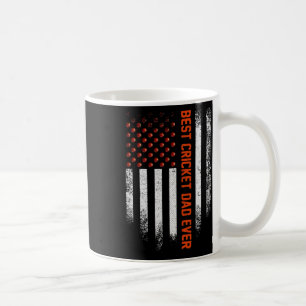 Vintage Usa American Flag Best Cricket Dad Ever Pa Coffee Mug