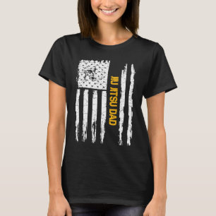 Vintage USA American Flag Brazilian Jiu Jitsu Dad T-Shirt