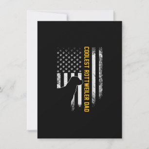 Vintage USA American Flag Coolest Rottweiler Dad Thank You Card
