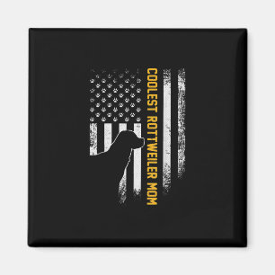 Vintage USA American Flag Coolest Rottweiler Mum Magnet