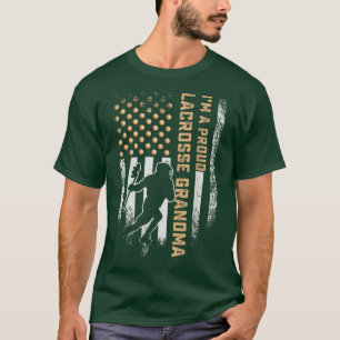 Vintage USA American Flag I'm A Proud Lacrosse Gra T-Shirt