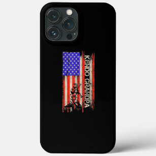 Vintage USA American Flag Kendo Aikido Shinai iPhone 13 Pro Max Case