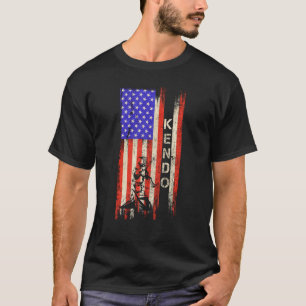 Vintage Usa American Flag Kendo Aikido Shinai Swor T-Shirt