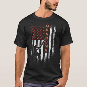 Vintage Usa American Flag Proud Cricket Grandma Si T-Shirt