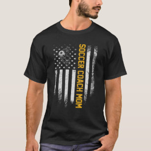 Vintage USA American Flag Proud Soccer Coach Mum S T-Shirt