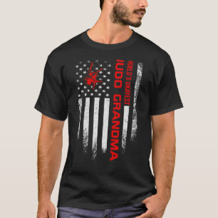 Vintage Usa American Flag World S Okayest Judo Gra T-Shirt