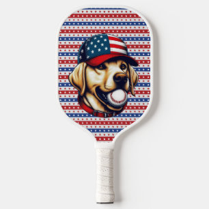 Vintage, USA baseball Labrador Pickleball Paddle
