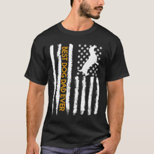 Vintage Usa Best Dachshund Breed Dog America Flag T-Shirt