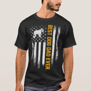 Vintage USA Best Schnauzer Dog Dad Ever American F T-Shirt