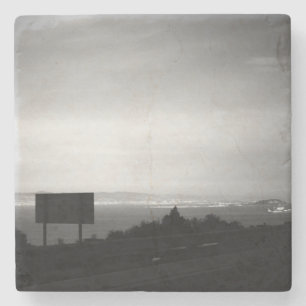 Vintage USA California San Francisco bay Alcatraz Stone Coaster