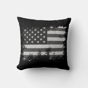 Vintage USA Flag Distressed 4th Of July Patriotic  Cushion