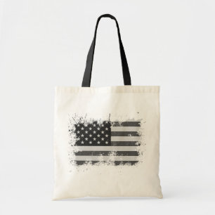Vintage USA Flag Distressed 4th Of July Patriotic Tote Bag