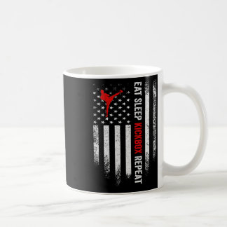 Vintage Usa Flag Eat Sleep Mma Kickbox Repeat Kick Coffee Mug