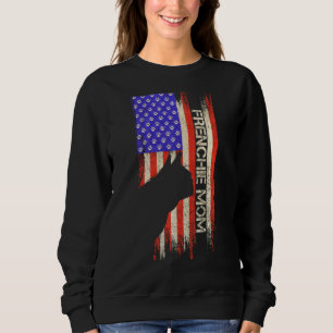Vintage Usa Flag French Bulldog Dog Mum Frenchie S Sweatshirt
